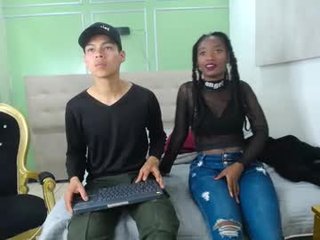 blacckandwhitte cumshow with beautiful webcam couple online