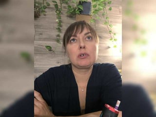 enigma- brunette cam girl with hairy pussy in mesh stocking loves anal